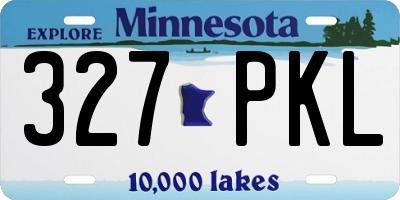 MN license plate 327PKL