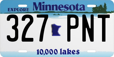 MN license plate 327PNT