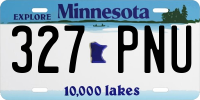 MN license plate 327PNU