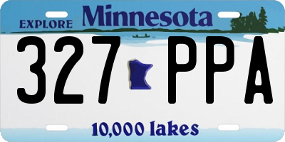 MN license plate 327PPA