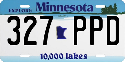 MN license plate 327PPD