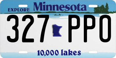 MN license plate 327PPO