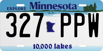 MN license plate 327PPW