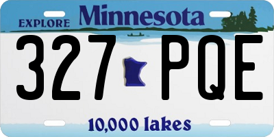 MN license plate 327PQE