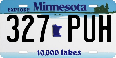 MN license plate 327PUH