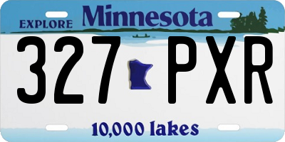 MN license plate 327PXR