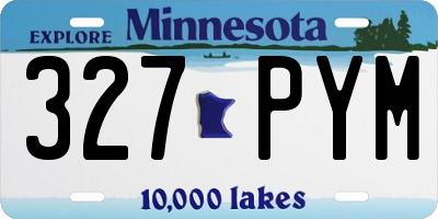 MN license plate 327PYM