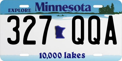 MN license plate 327QQA