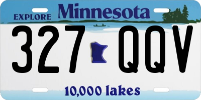 MN license plate 327QQV