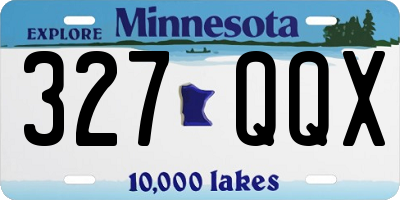 MN license plate 327QQX