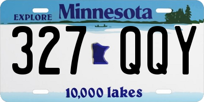 MN license plate 327QQY