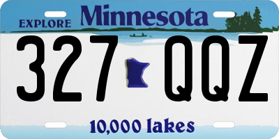 MN license plate 327QQZ