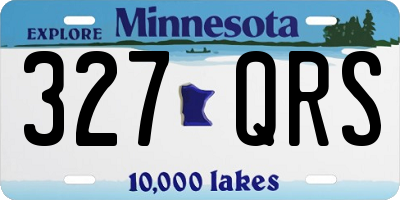 MN license plate 327QRS