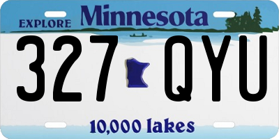 MN license plate 327QYU