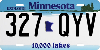 MN license plate 327QYV