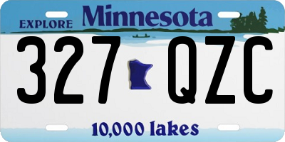 MN license plate 327QZC
