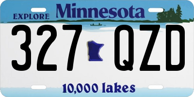 MN license plate 327QZD