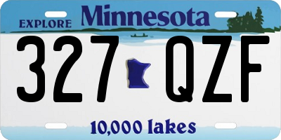 MN license plate 327QZF