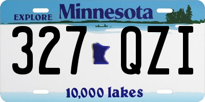 MN license plate 327QZI