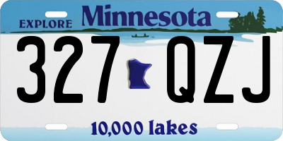 MN license plate 327QZJ