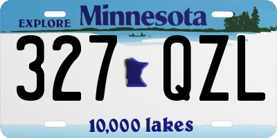 MN license plate 327QZL