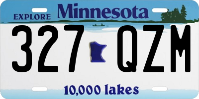 MN license plate 327QZM