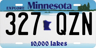 MN license plate 327QZN