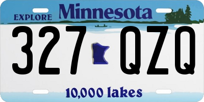 MN license plate 327QZQ