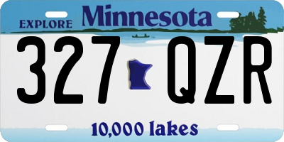 MN license plate 327QZR