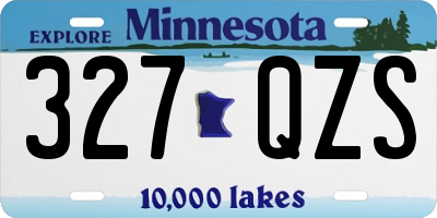 MN license plate 327QZS