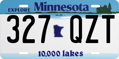 MN license plate 327QZT