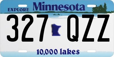MN license plate 327QZZ