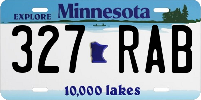 MN license plate 327RAB
