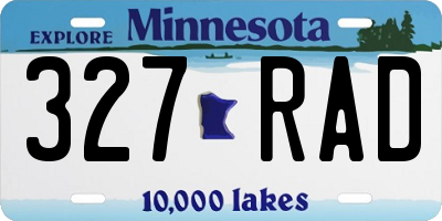 MN license plate 327RAD