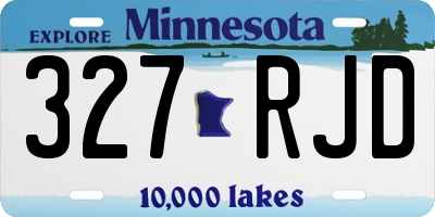 MN license plate 327RJD