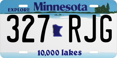 MN license plate 327RJG