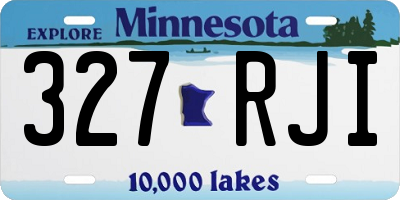 MN license plate 327RJI