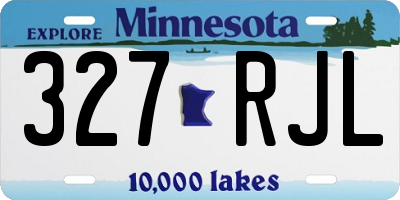 MN license plate 327RJL