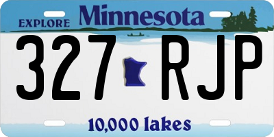 MN license plate 327RJP