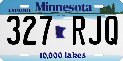 MN license plate 327RJQ