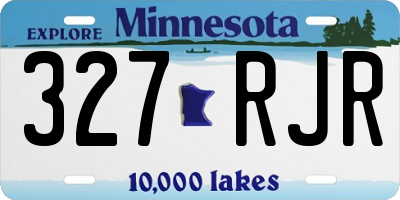 MN license plate 327RJR