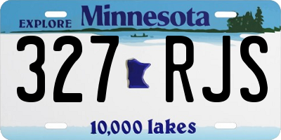 MN license plate 327RJS