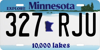 MN license plate 327RJU