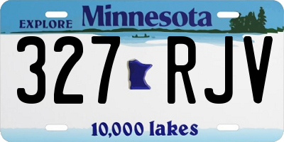 MN license plate 327RJV