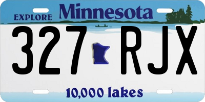 MN license plate 327RJX