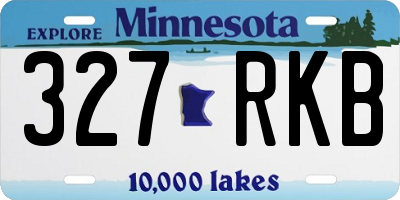 MN license plate 327RKB