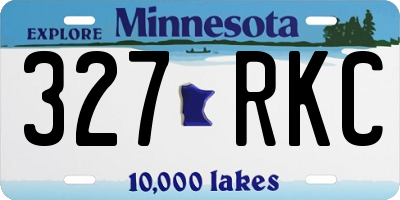 MN license plate 327RKC