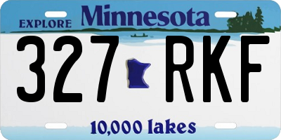 MN license plate 327RKF