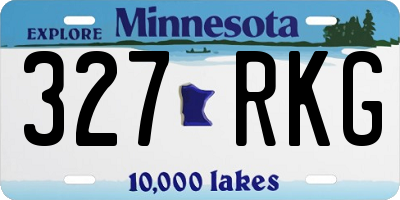 MN license plate 327RKG