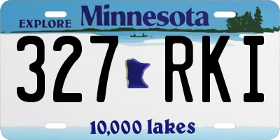 MN license plate 327RKI
